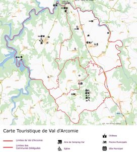Carte touristique de Val d'Arcomie